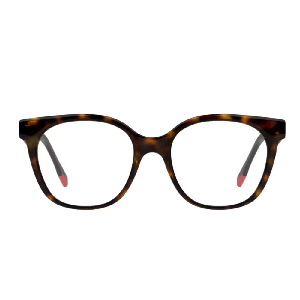 NWT Fendi FE50023I-052-51 Havana Square 51mm Eyeglasses